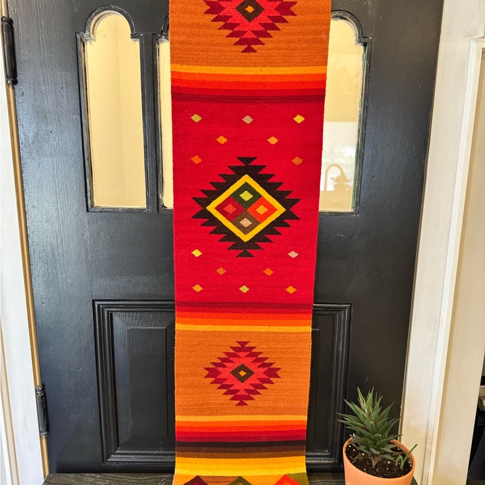 Colorful Geometric Patterned wall hanging/runner - Picture 3 of 4